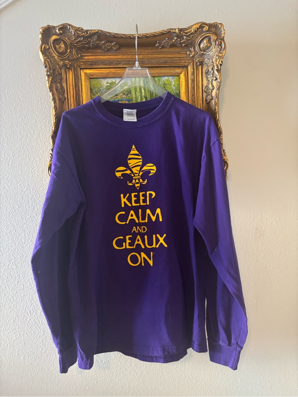 LSU Purple 'Keep Calm and Geaux On' Long-Sleeve Shirt